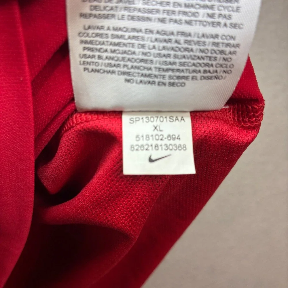 Nike Tiger Woods Collection Golf Polo Shirt Men XL Red Black Stretch 518102-694